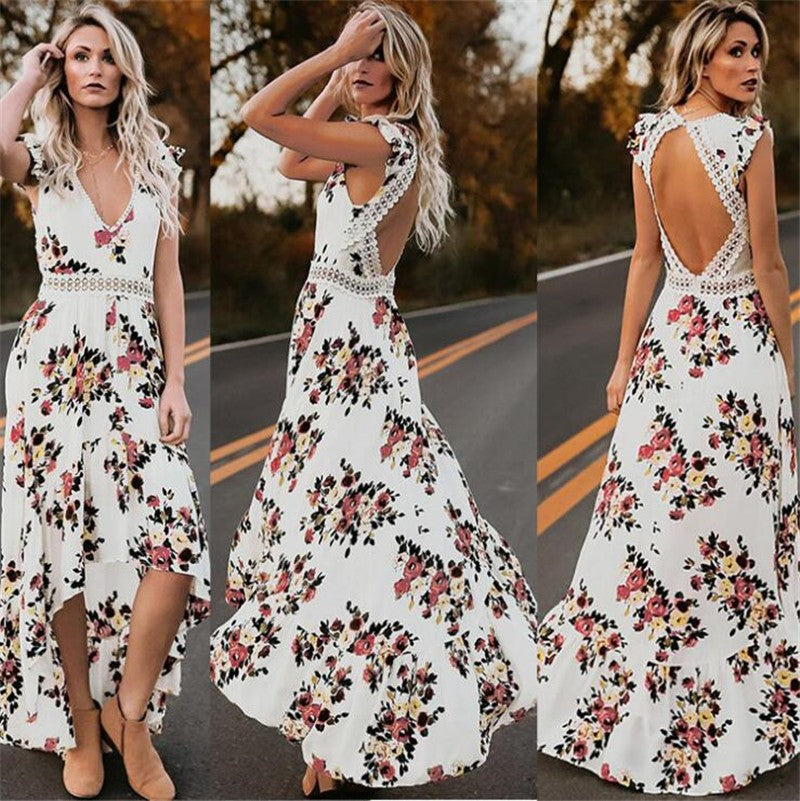 Aurelia Ruffle Halter Maxi