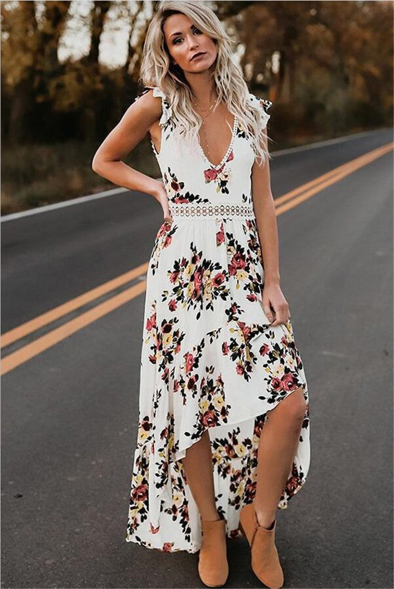 Aurelia Ruffle Halter Maxi