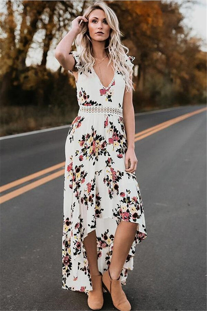 Aurelia Ruffle Halter Maxi