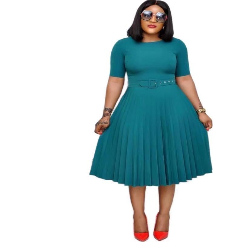 Calista Pleated Midi Dress