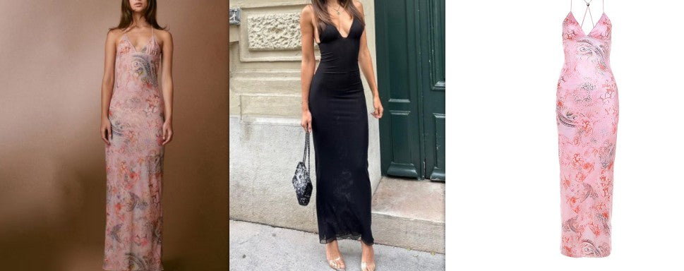 Maribel Butterfly Back Halter Dress