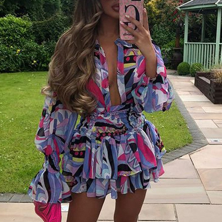 Marisol V-Neck Print Mini