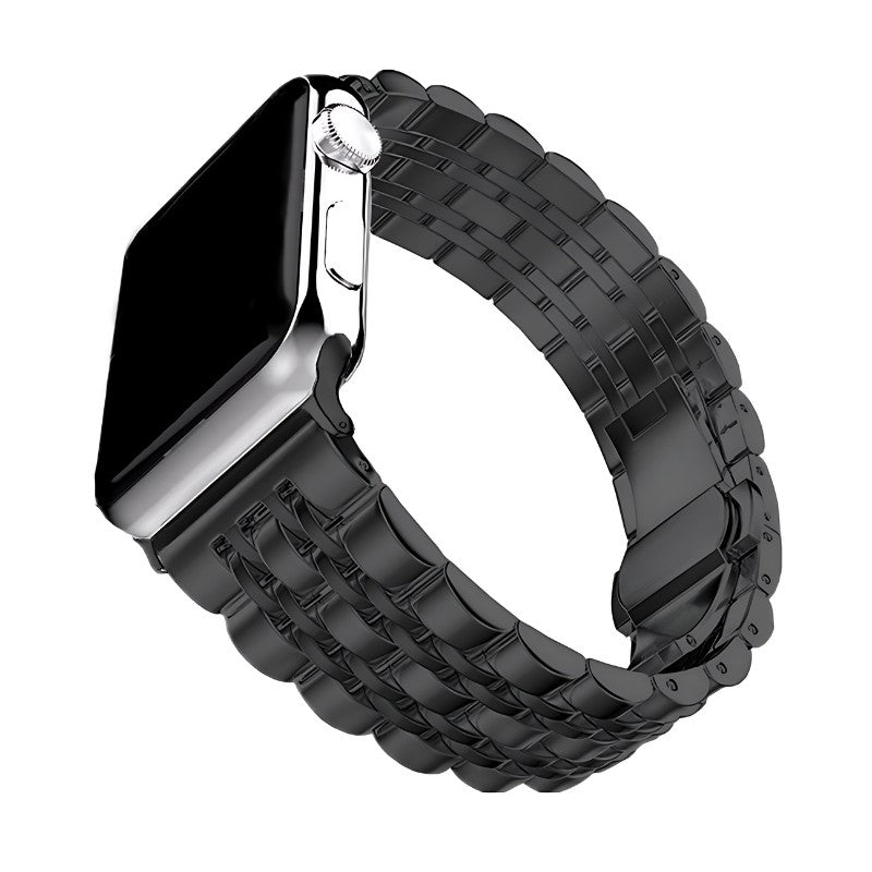 Seravine Presidential Apple Watch Band – 7-Link Stainless Steel Luxury