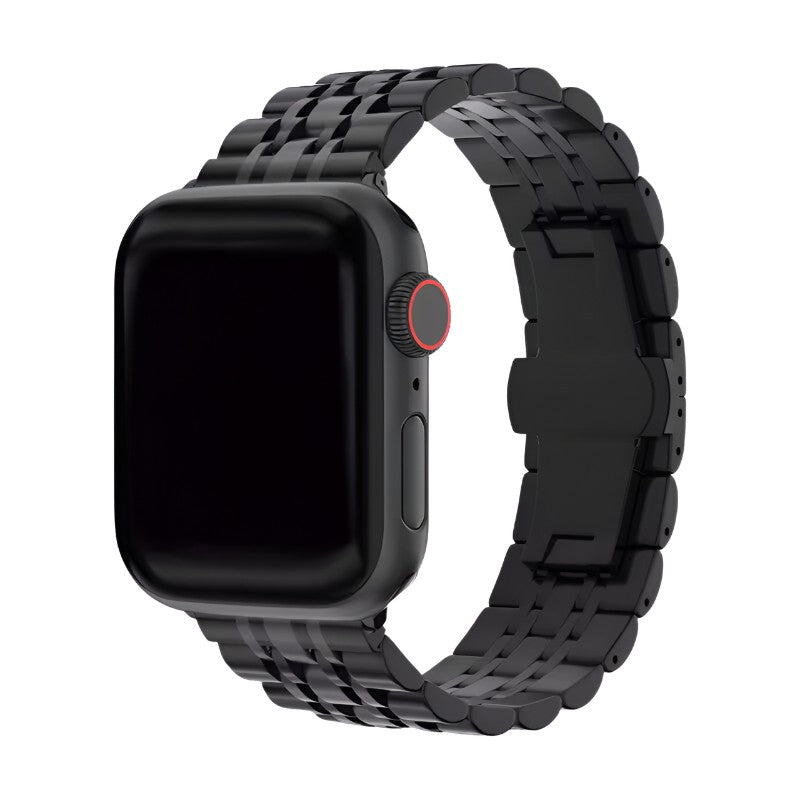 Seravine Presidential Apple Watch Band – 7-Link Stainless Steel Luxury