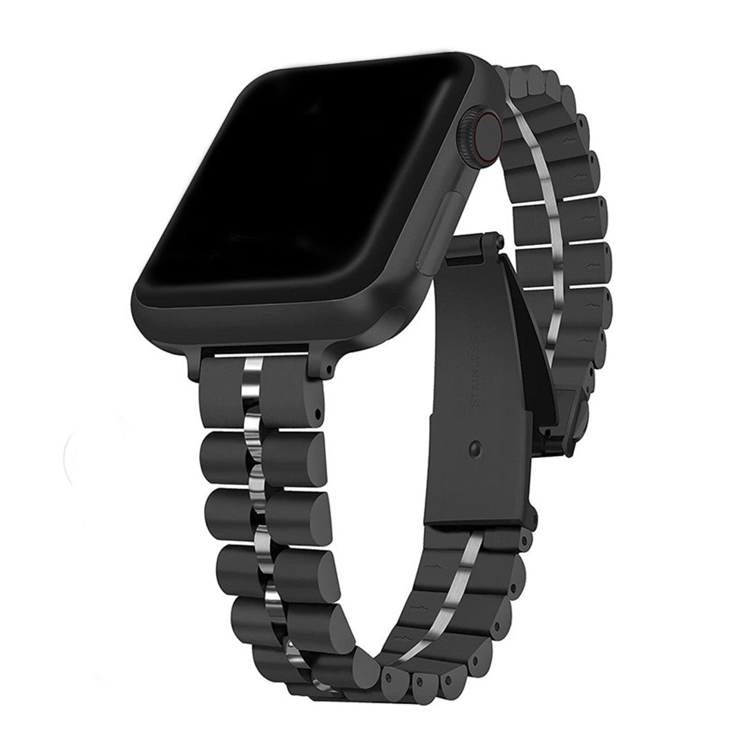 Solessa Slim Jubilee Apple Watch Strap – Elegant Steel Link Pattern