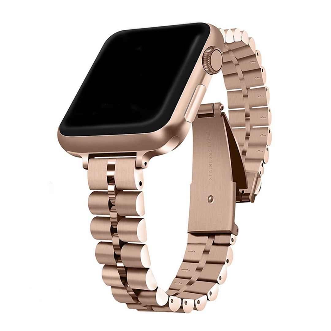 Solessa Slim Jubilee Apple Watch Strap – Elegant Steel Link Pattern