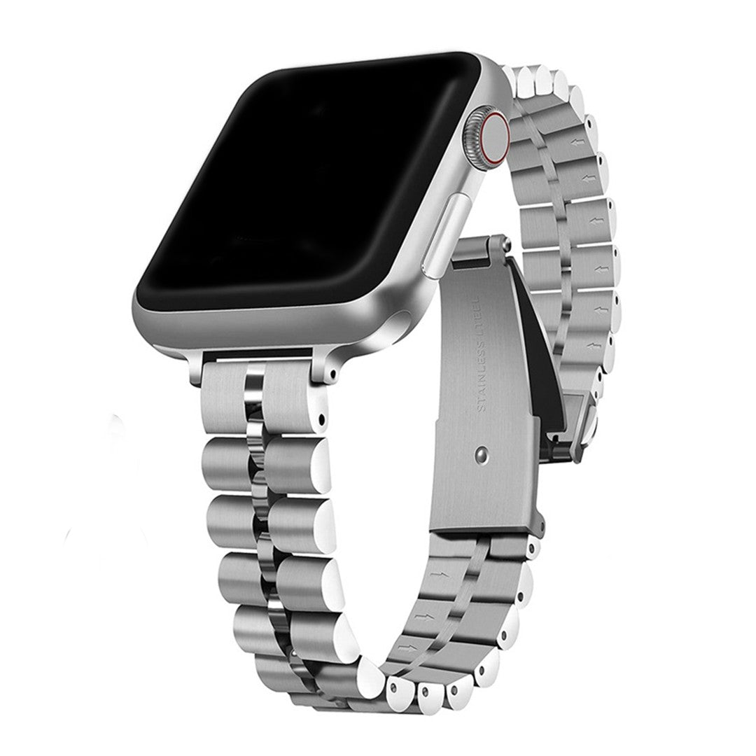 Solessa Slim Jubilee Apple Watch Strap – Elegant Steel Link Pattern
