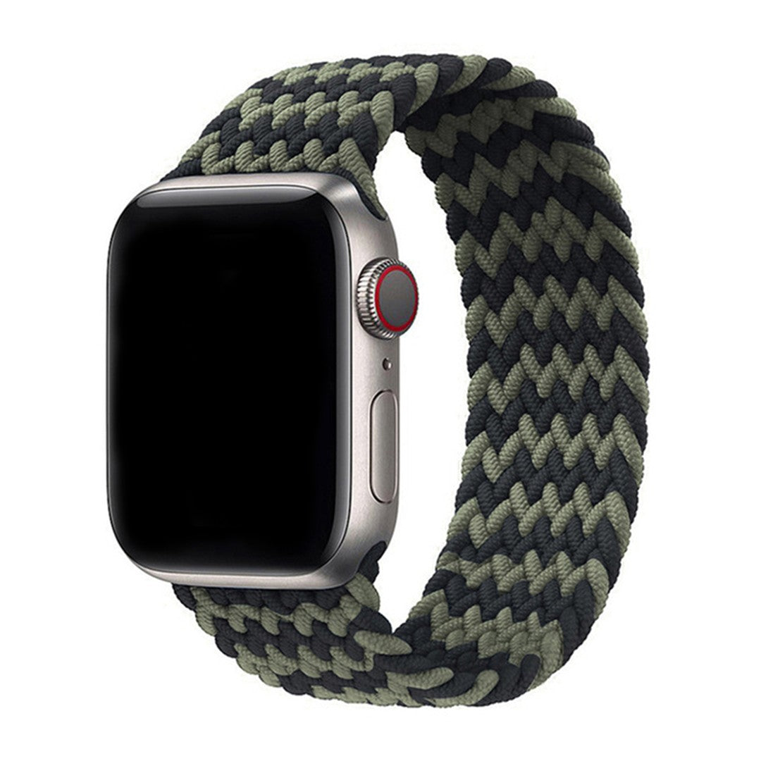 Solessa Z-Zag Braided Solo Loop Apple Watch Band – Patterned Stretch Nylon