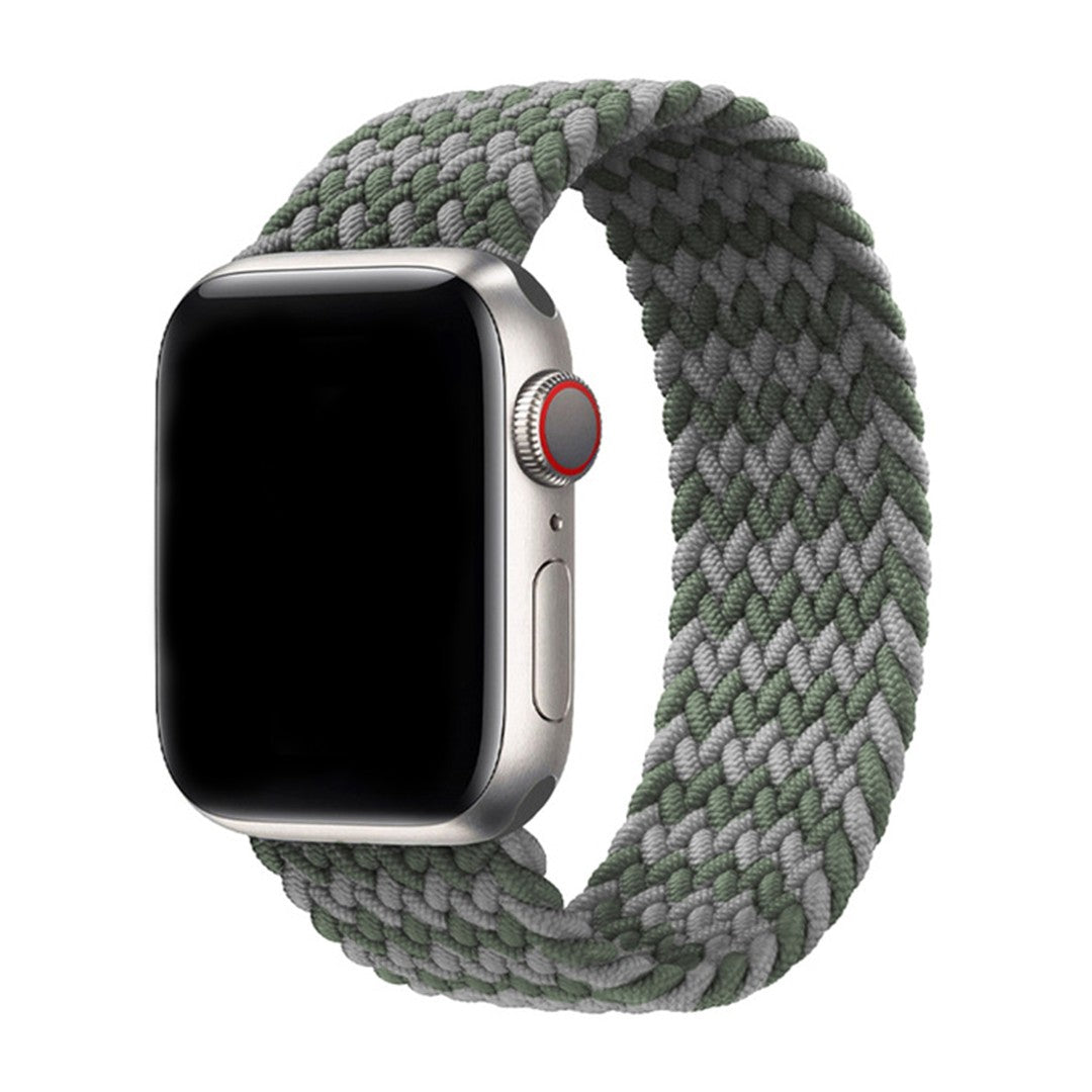 Solessa Z-Zag Braided Solo Loop Apple Watch Band – Patterned Stretch Nylon