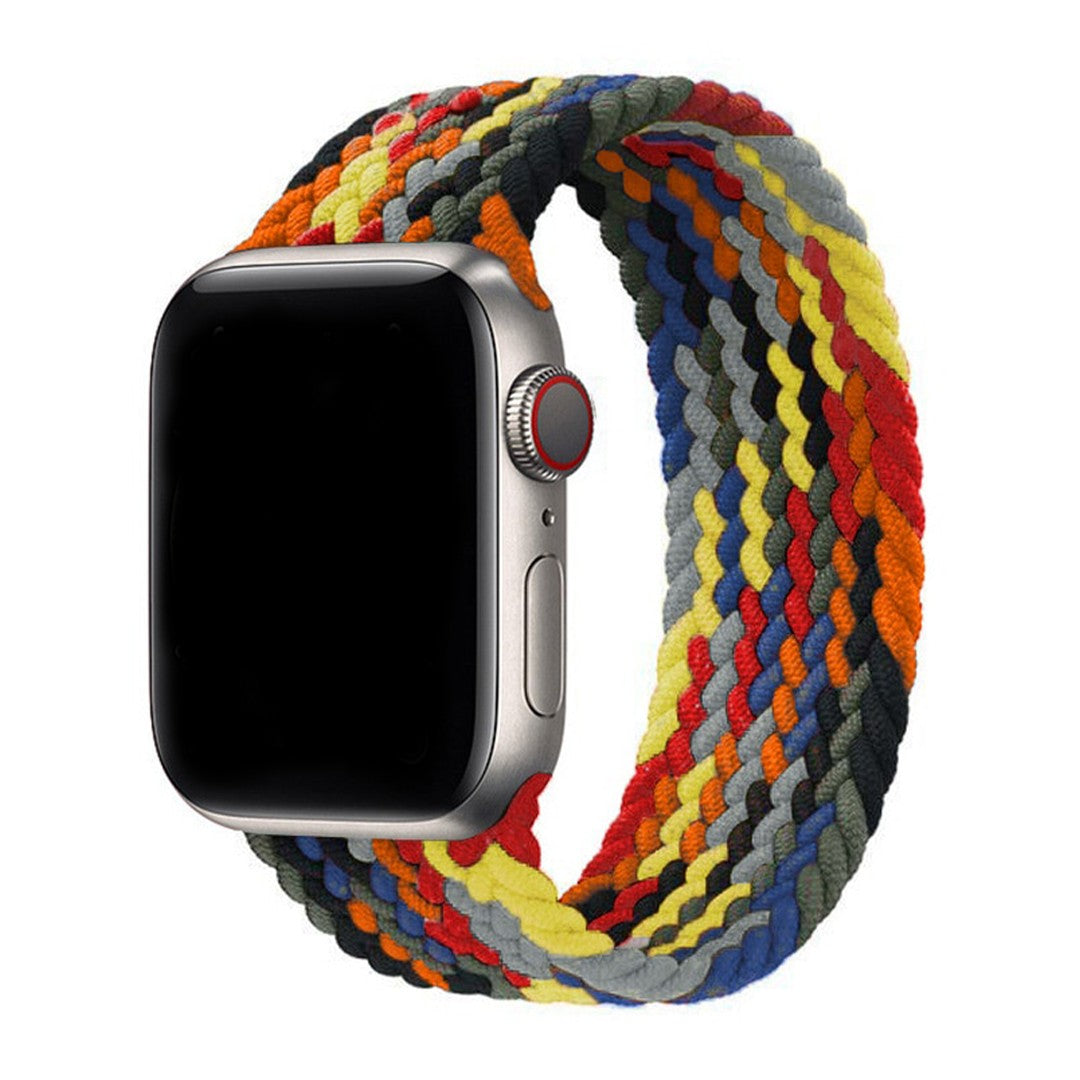 Solévia Braided Solo Loop Summer Edition for Apple Watch – Colorful Stretch Nylon