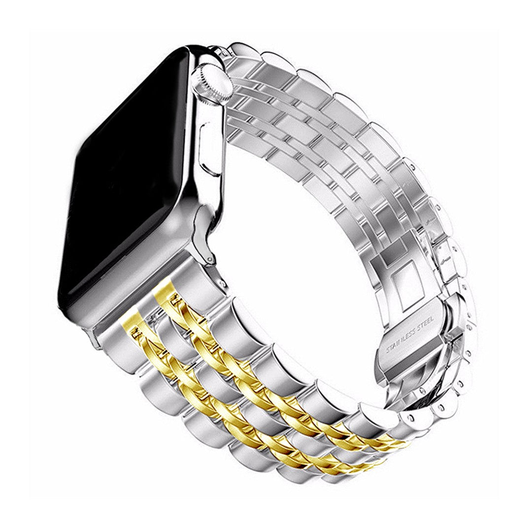 Veloura Presidential Apple Watch Strap – Premium 7-Link Steel Design