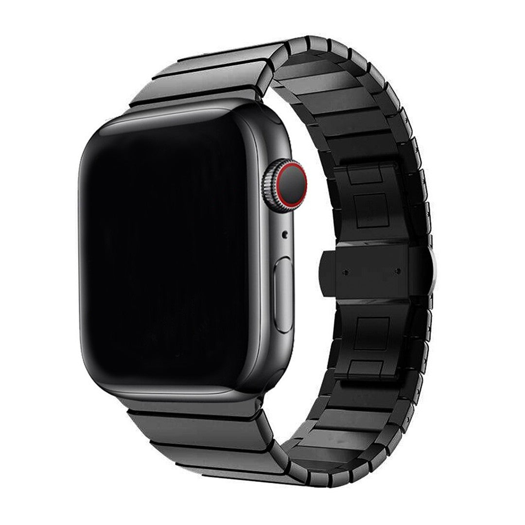 Zeravine Stainless Steel Link Apple Watch Band – Glossy & Durable