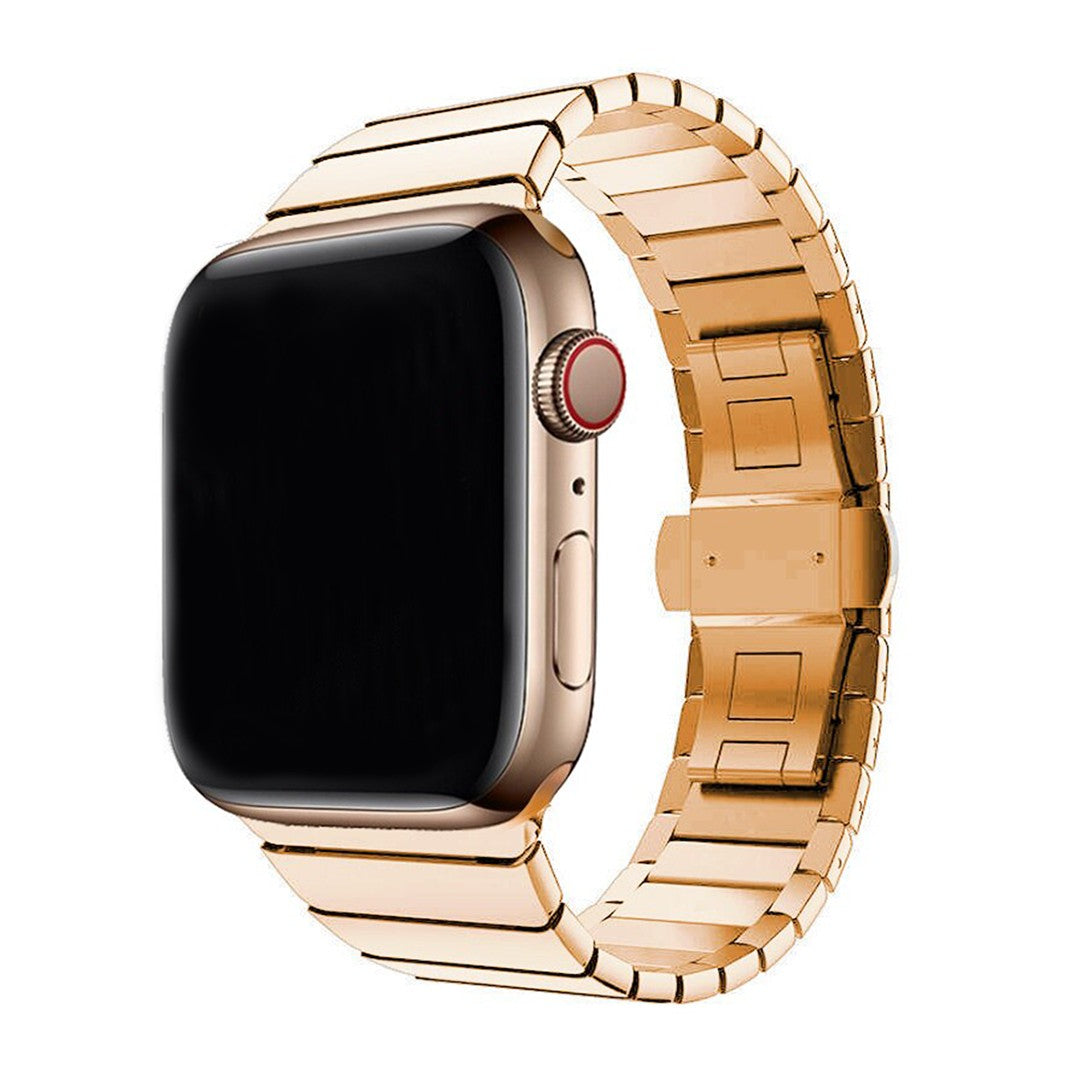 Zeravine Stainless Steel Link Apple Watch Band – Glossy & Durable
