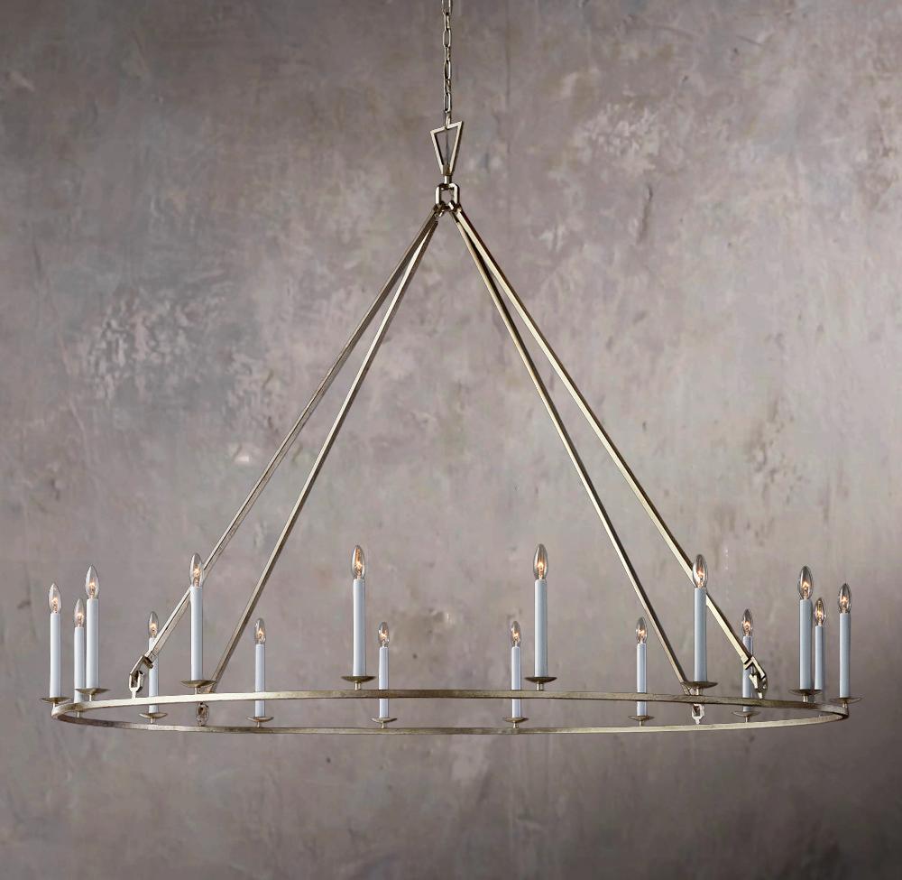 19TH C. BRITISH PIERCED CIRCULAR CHANDELIER 72"