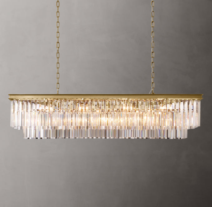 1920s Odeon Linear Pendant Light 59"