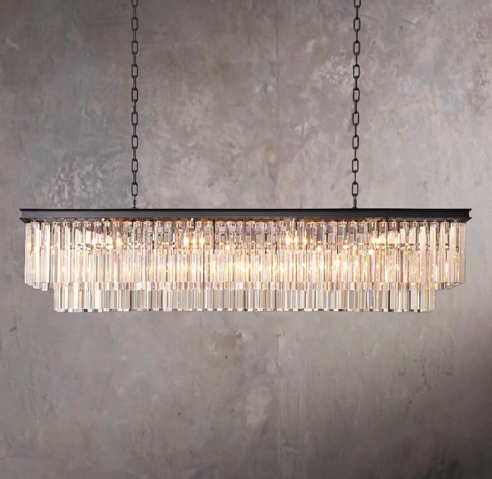 1920s Odeon Linear Pendant Light 59"