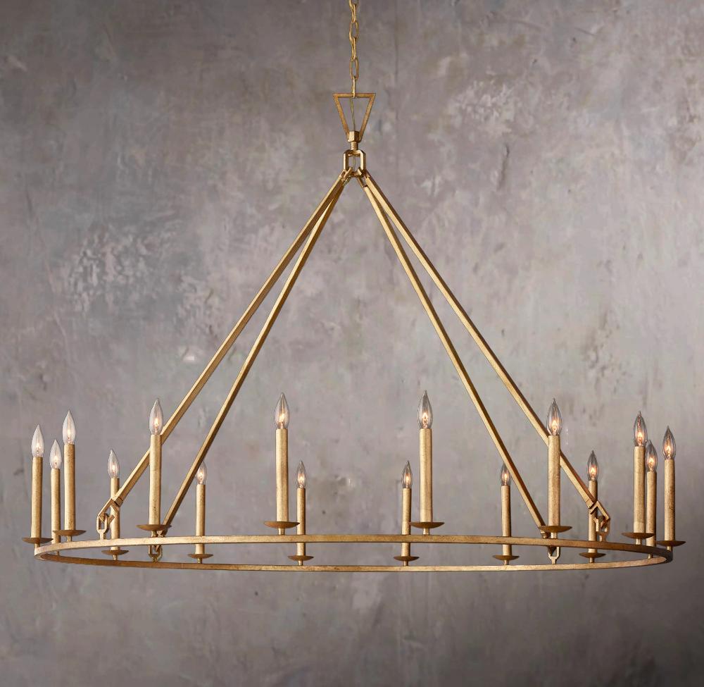 19TH C. BRITISH FILIGREE CIRCULAR CHANDELIER 60"