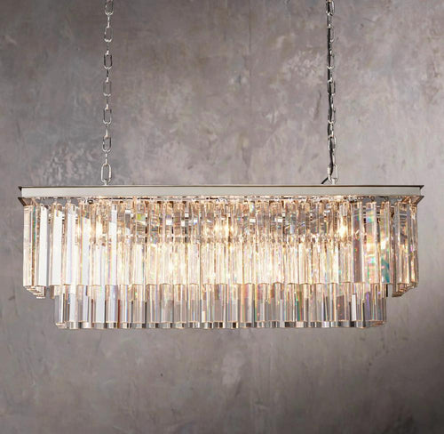 1920s Odeon Square Pendant Light 40"