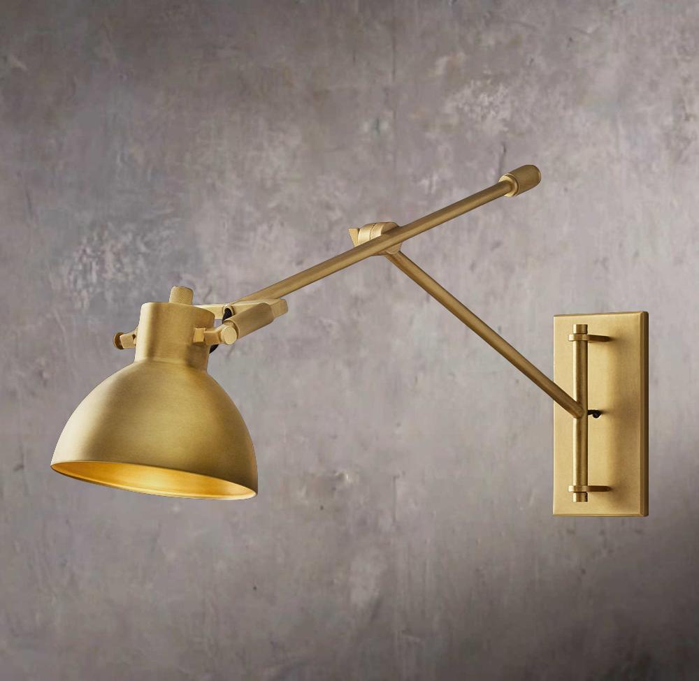 Machinists Adjustable Swing-Arm Wall Sconce
