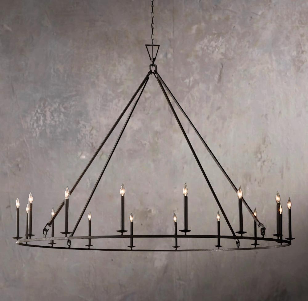 19TH C. BRITISH PIERCED CIRCULAR CHANDELIER 72"