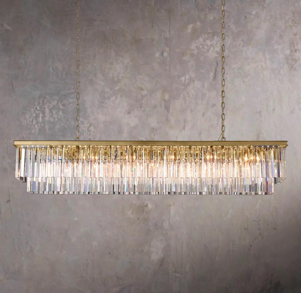 1920s Odeon Linear Pendant Light 72"