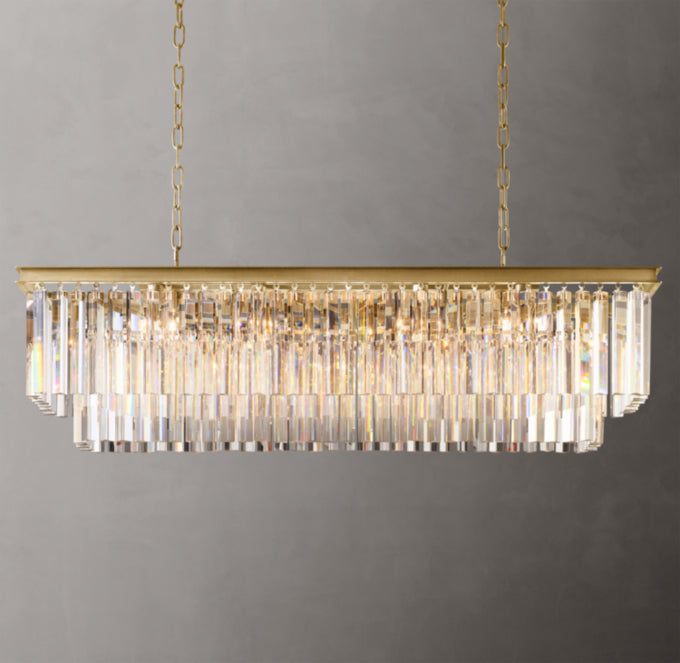 1920s Odeon Linear Pendant Light 49"
