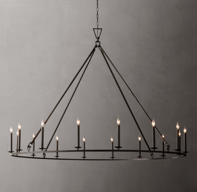 19TH C. BRITISH PIERCED CIRCULAR CHANDELIER 72"