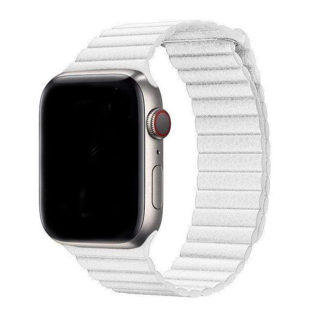 Calivra Magnetic Leather Loop Apple Watch Band – Elegant Genuine Leather