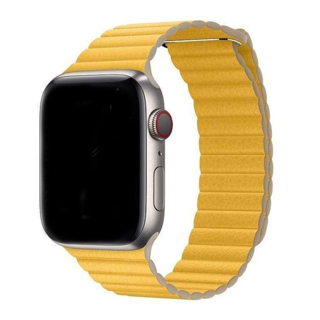 Calivra Magnetic Leather Loop Apple Watch Band – Elegant Genuine Leather