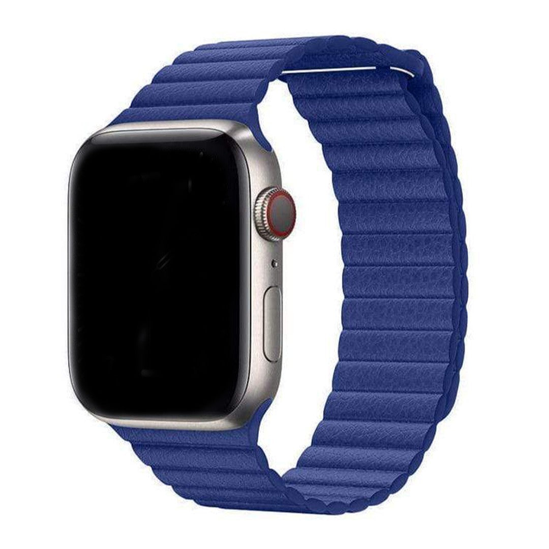Calivra Magnetic Leather Loop Apple Watch Band – Elegant Genuine Leather