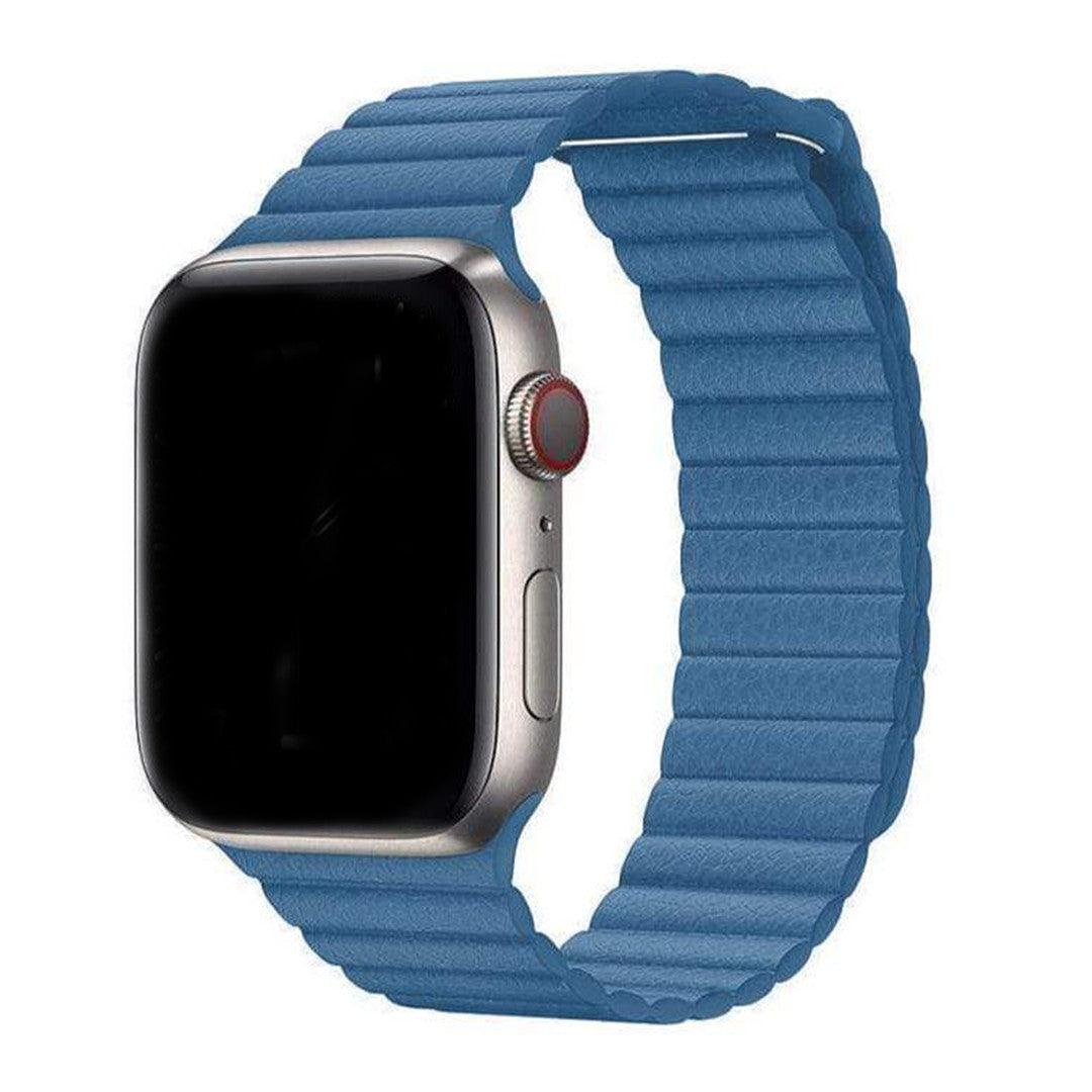 Calivra Magnetic Leather Loop Apple Watch Band – Elegant Genuine Leather