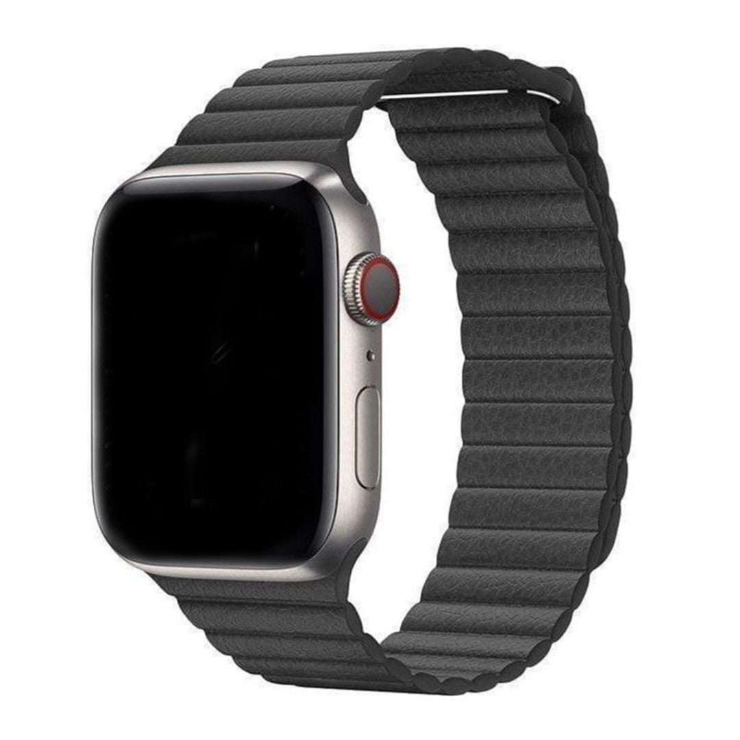 Calivra Magnetic Leather Loop Apple Watch Band – Elegant Genuine Leather