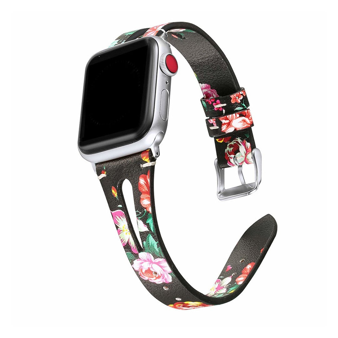 Calivra Slim Leather Apple Watch Band – Genuine Leather Minimalist Design