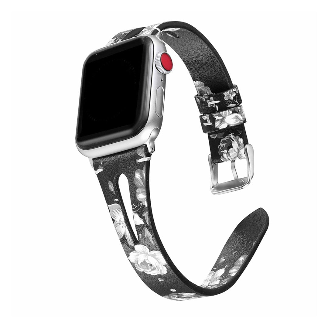 Calivra Slim Leather Apple Watch Band – Genuine Leather Minimalist Design