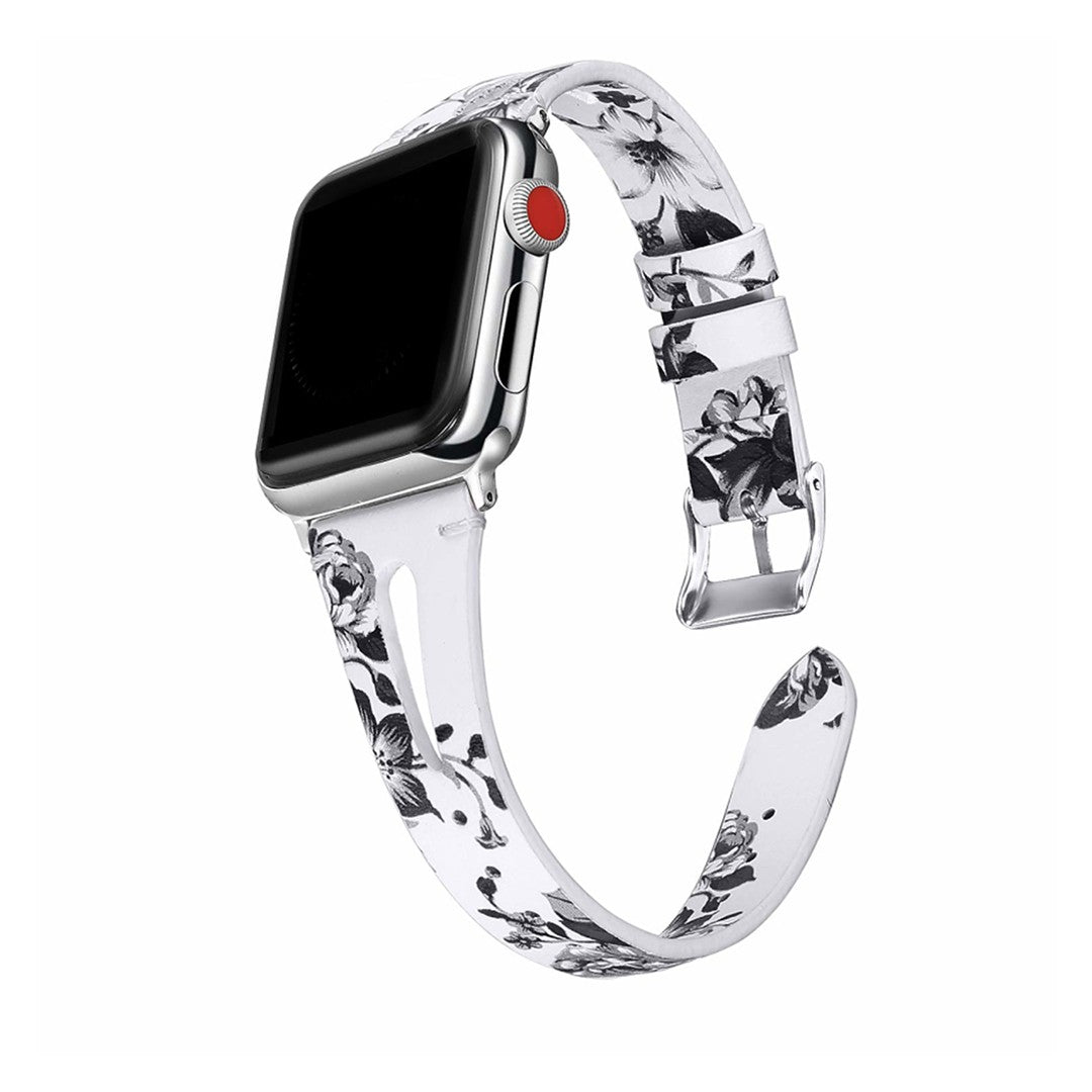 Calivra Slim Leather Apple Watch Band – Genuine Leather Minimalist Design