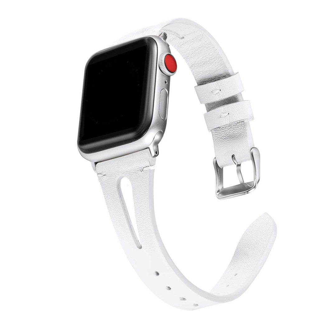 Calivra Slim Leather Apple Watch Band – Genuine Leather Minimalist Design