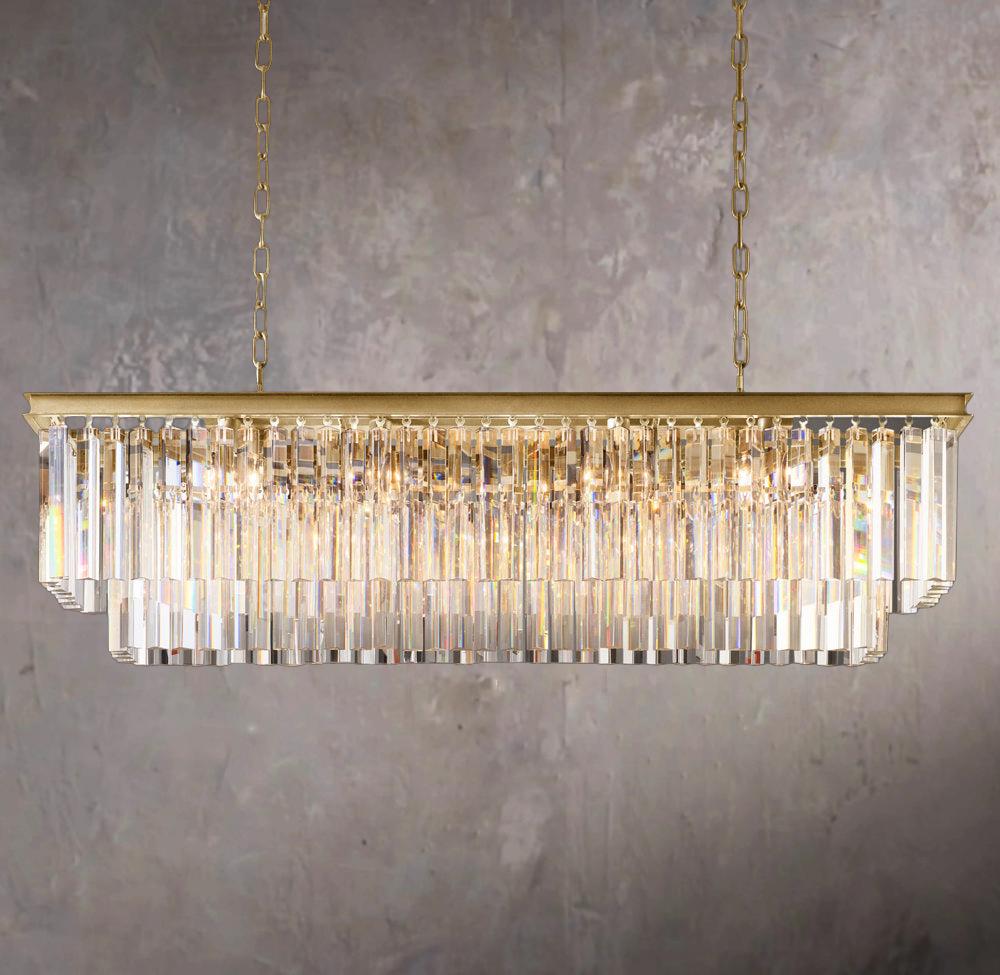 1920s Odeon Linear Pendant Light 49"