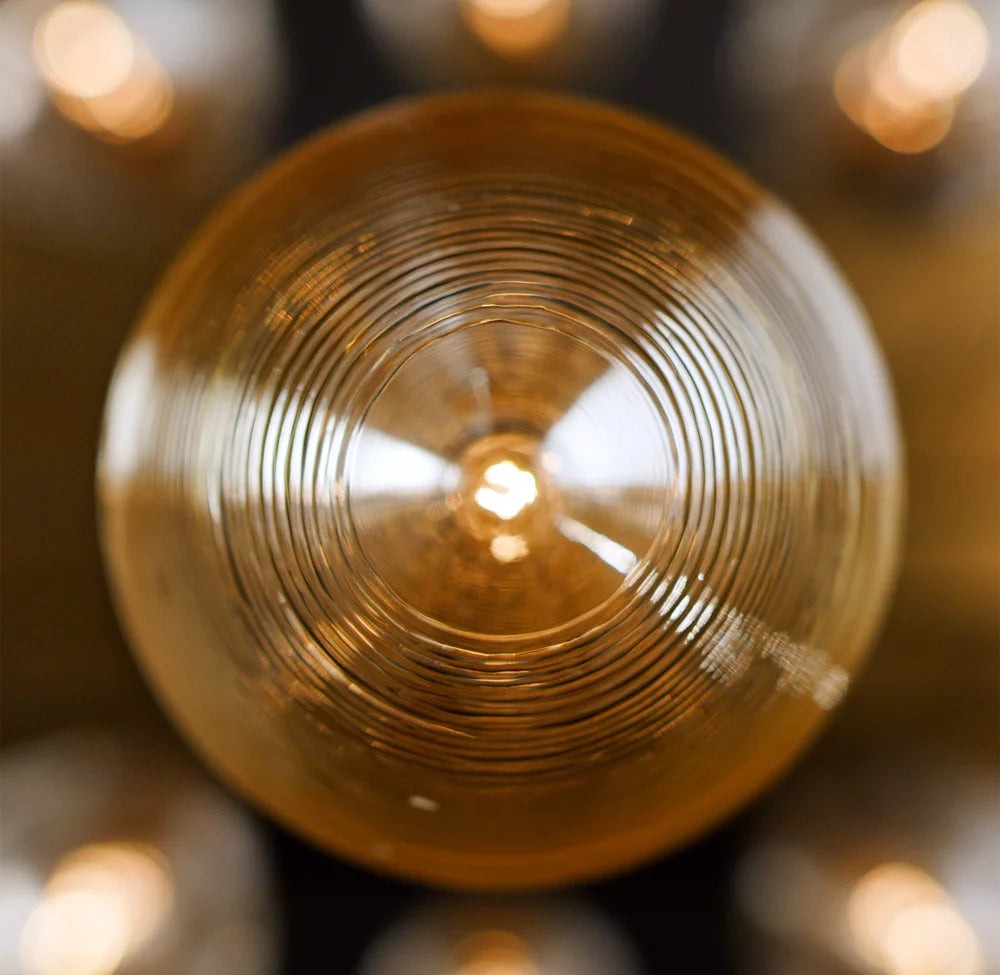 Crystal Pearl Cascade Round Chandelier