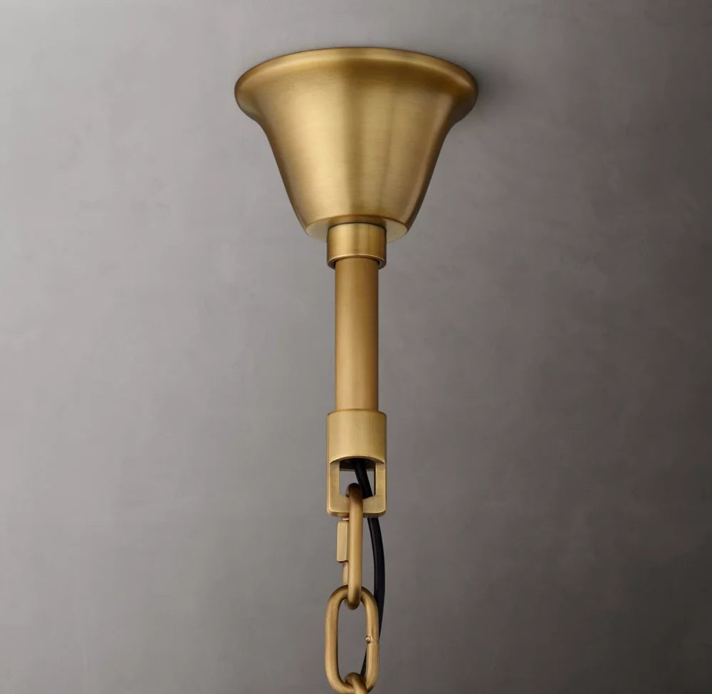 Crystal Prism Iron Ring Chandelier