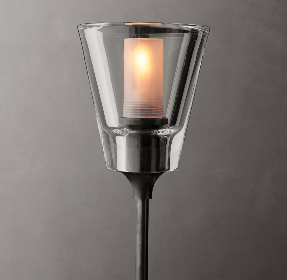 Double Ring Brass Chandelier with Glass Diffusers