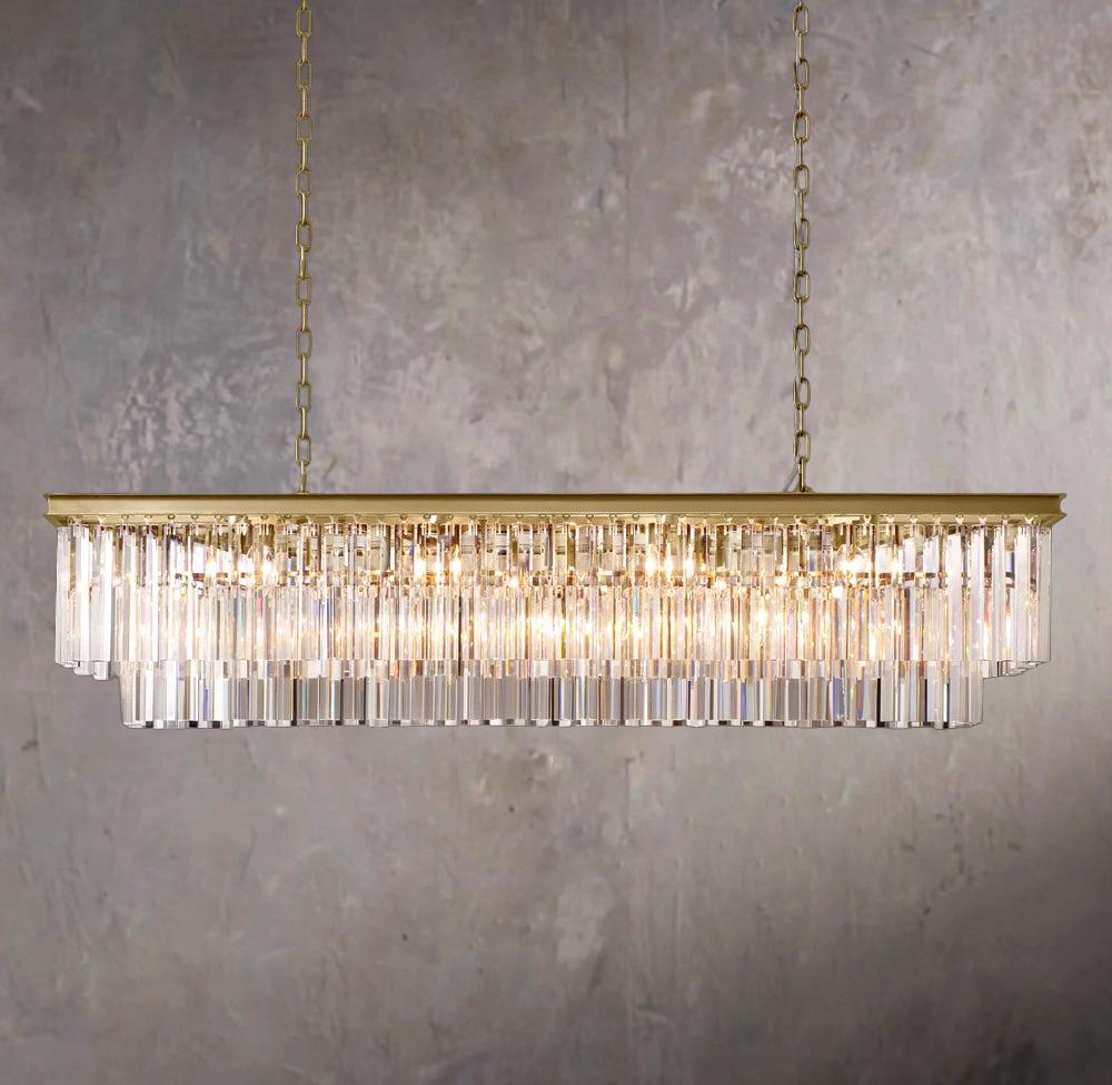 1920s Odeon Linear Pendant Light 59"