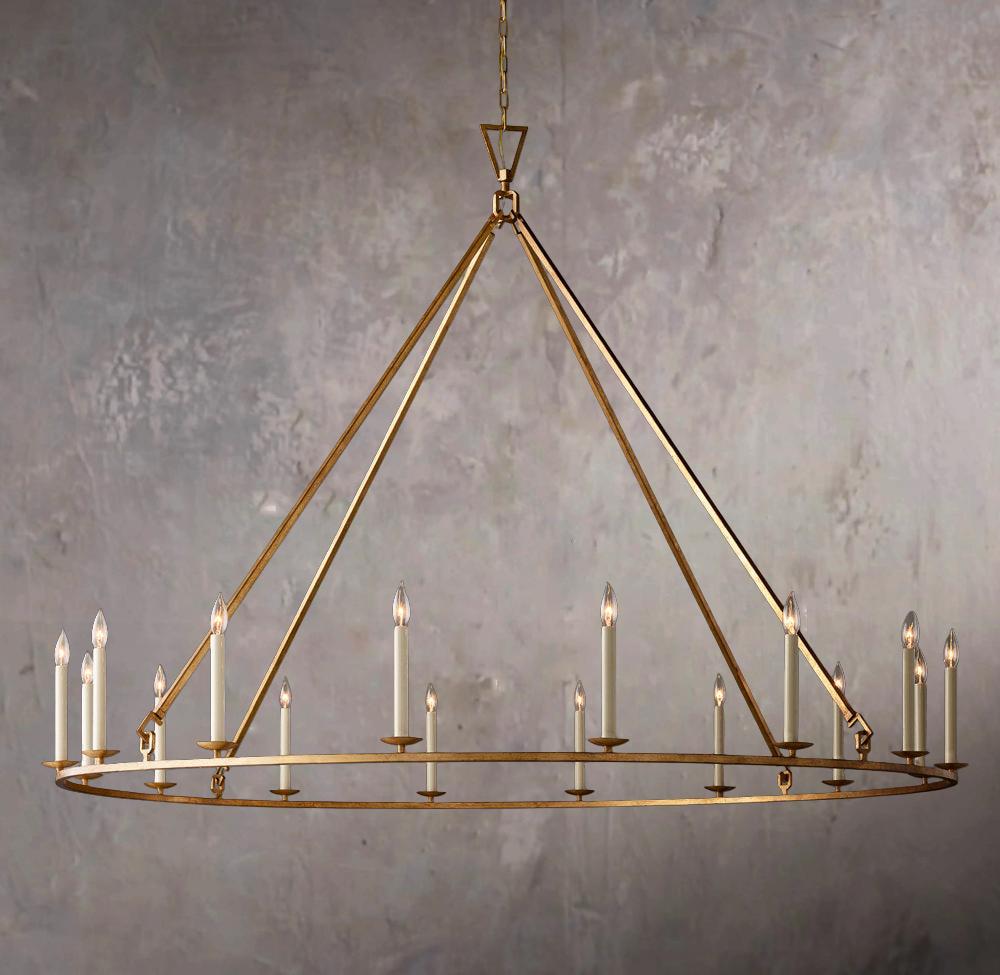 19TH C. BRITISH PIERCED CIRCULAR CHANDELIER 72"