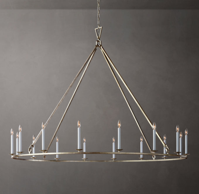 19TH C. BRITISH PIERCED CIRCULAR CHANDELIER 72"