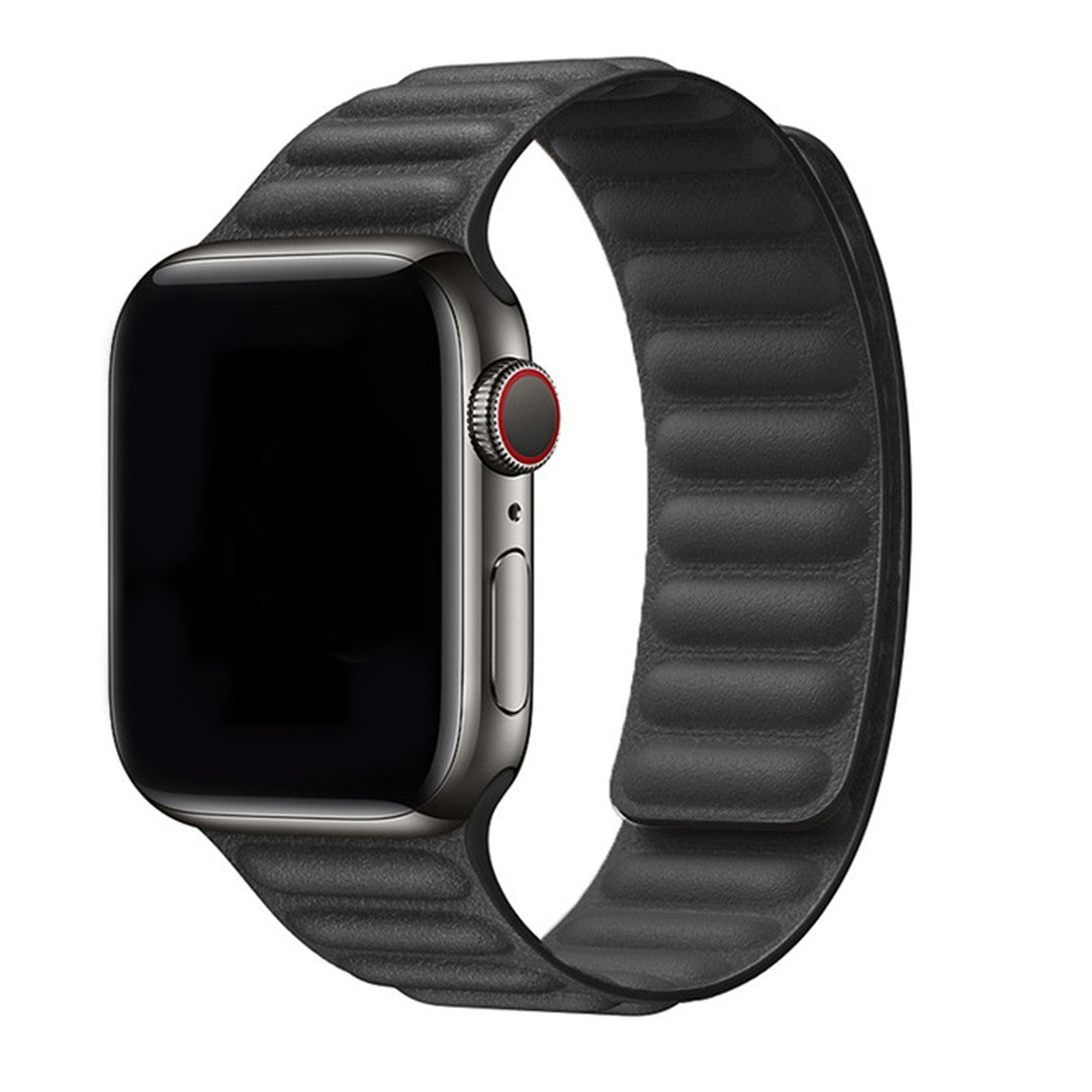 Eloria Magnetic Leather Link Apple Watch Strap – Genuine Leather Comfort