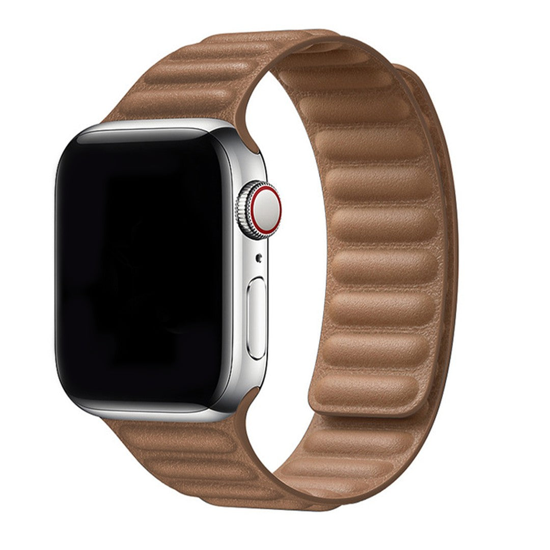 Eloria Magnetic Leather Link Apple Watch Strap – Genuine Leather Comfort