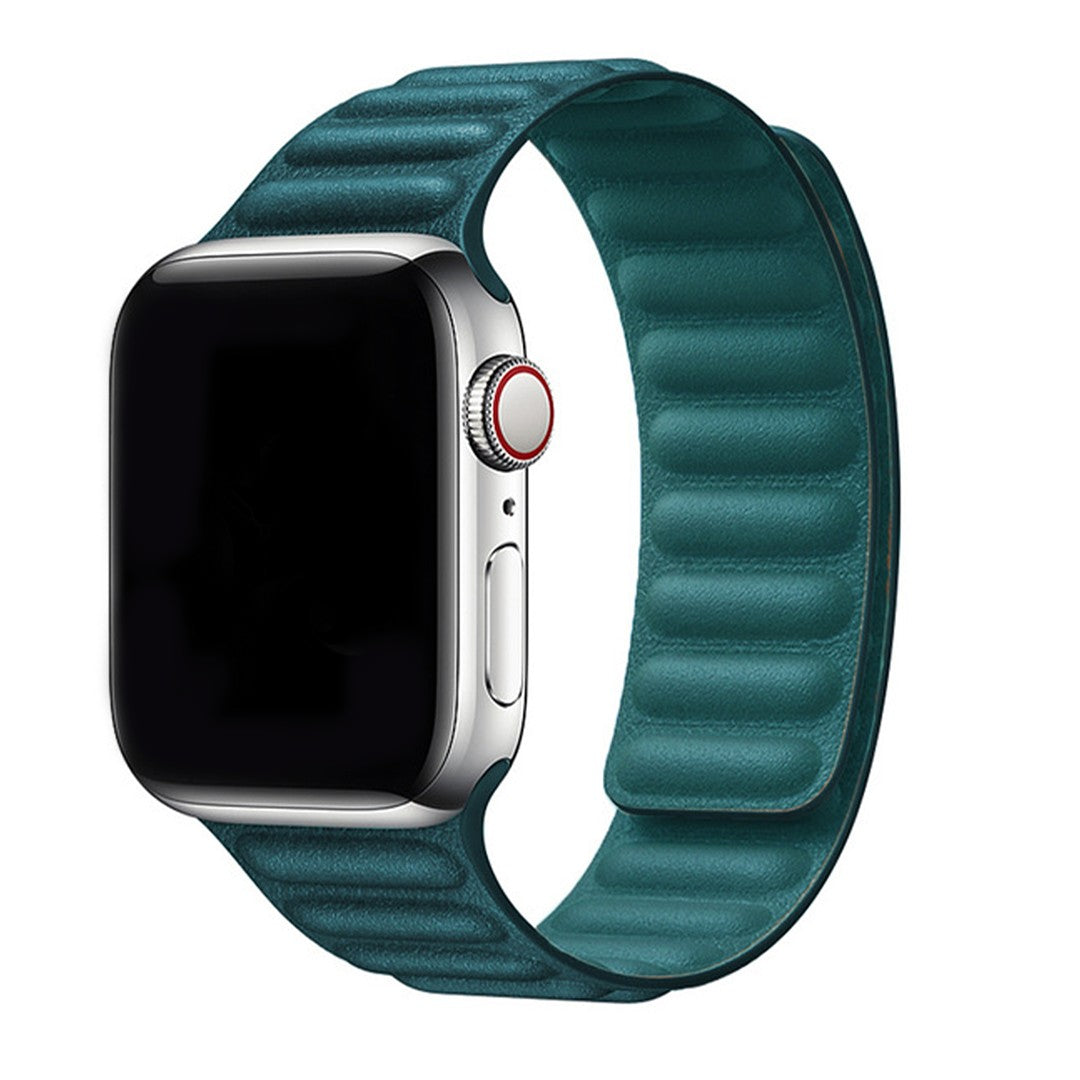 Eloria Magnetic Leather Link Apple Watch Strap – Genuine Leather Comfort