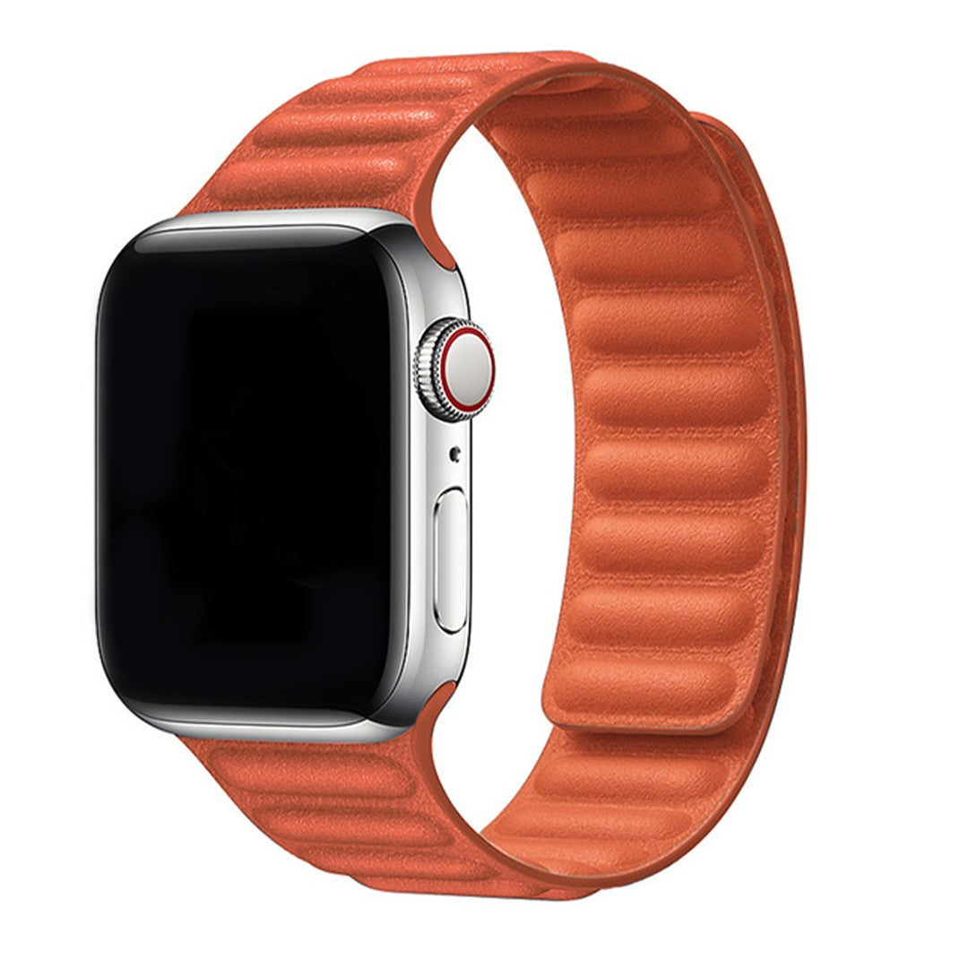 Eloria Magnetic Leather Link Apple Watch Strap – Genuine Leather Comfort