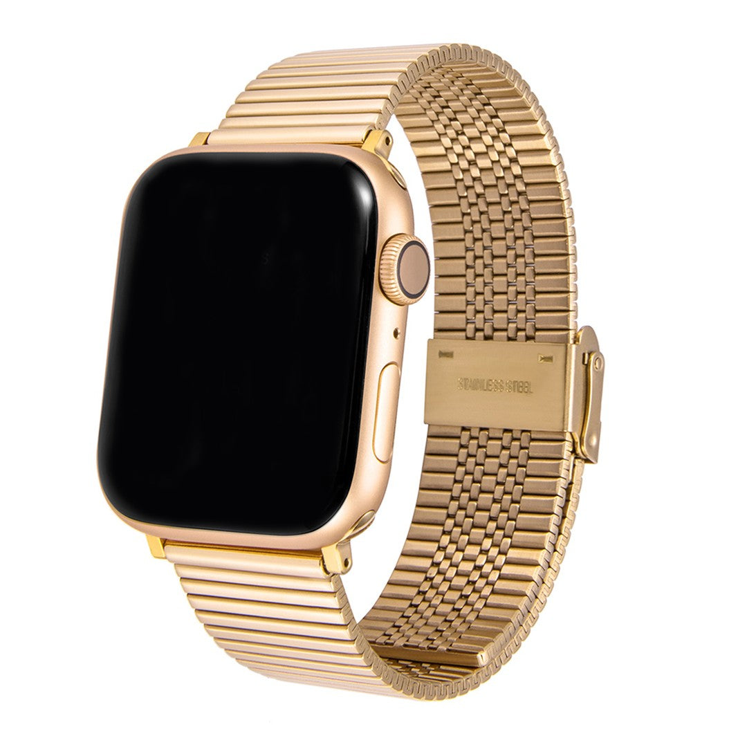 Elvaris Linear Link Apple Watch Band – Sleek Stainless Steel Design