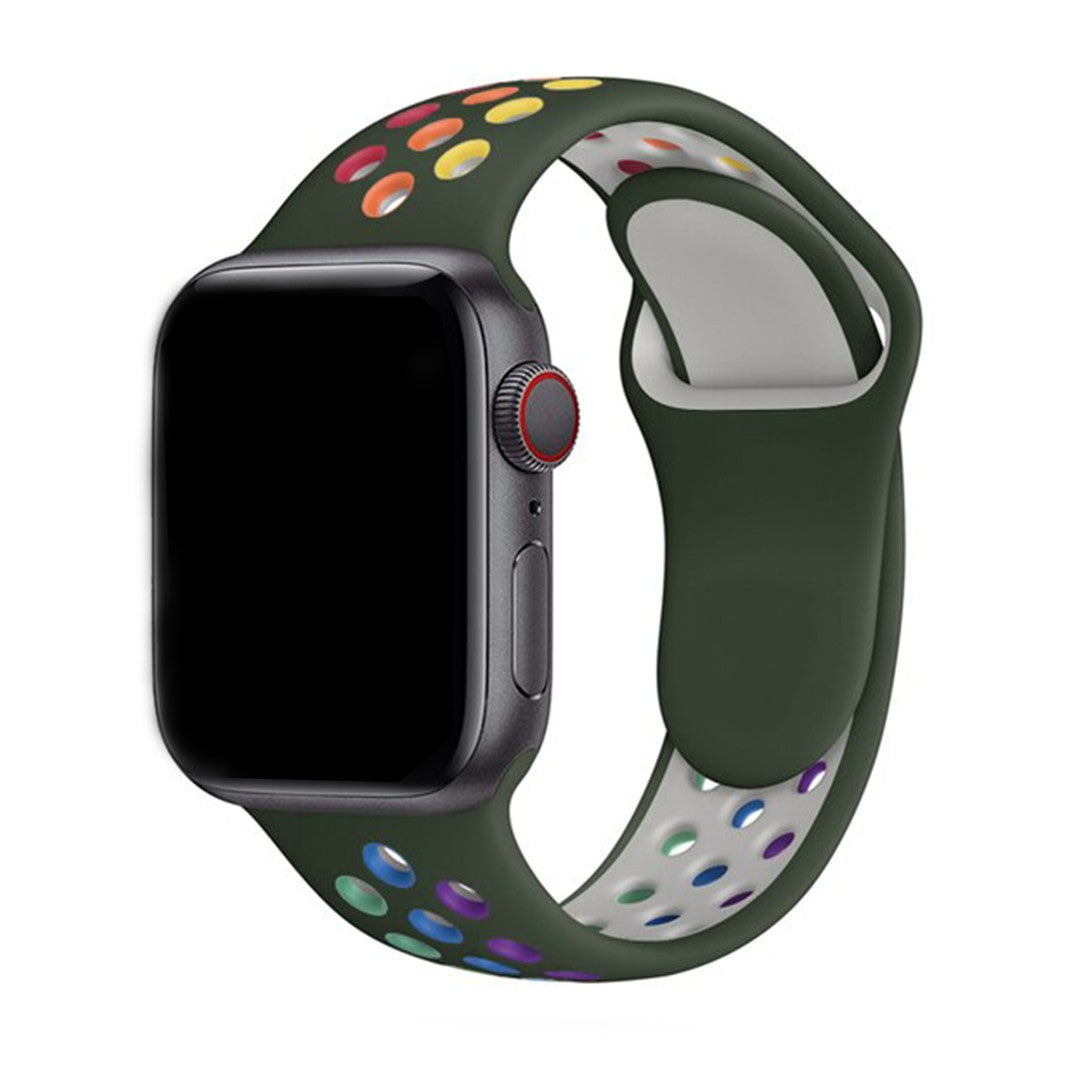 Elyssan Sport Silicone Apple Watch Strap – Rainbow Edition Comfort