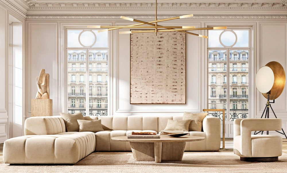 Etched Glass Mobile Linear LED Chandelier